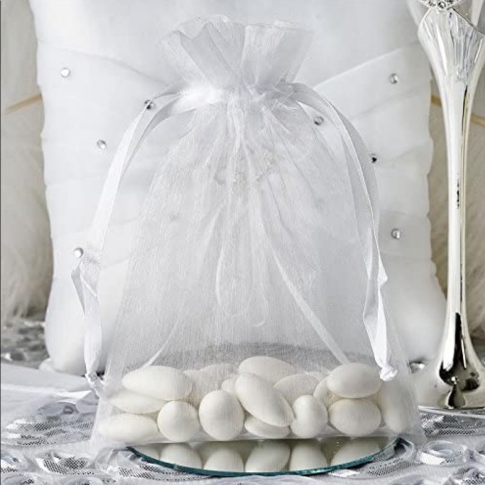 20 - 5”x7” White Organza Bags
